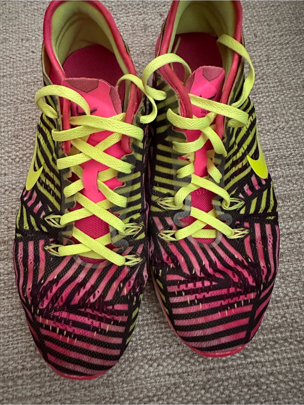 Nike Women’s Pink & Neon Yellow Athletic Sneakers